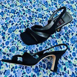 Mootsies Tootsies Black Slingback Heel Sandals